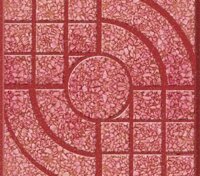 Gạch Terrazo lát vỉa hè 01Đ - Mắt nai đỏ