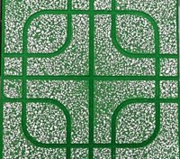 Gạch Terrazo lát vỉa hè 02X - Ô vuông xanh