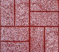 Gạch Terrazo lát vỉa hè 06Đ - ghép đỏ