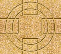 Gạch Terrazo lát vỉa hè 07V - hình tròn vàng