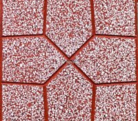 Gạch Terrazo lát vỉa hè 09Đ - Xương cá đỏ