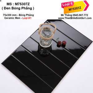 Gạch thẻ đen bóng phẳng