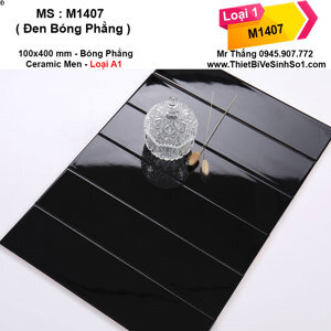 Gạch thẻ đen bóng phẳng