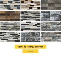 Gạch thẻ Hồng Hà 25×50 Tiles, gạch giả đá ốp tường ngoại thất, giếng trời, măt tiên, sân vườn,...