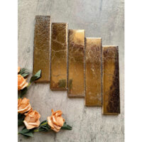 Gạch thẻ mạ vàng 24k kích thước 50x200x10mm - gạch gốm nung đông á sang trọng