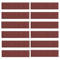 Gạch thẻ ốp tường ngoại thất màu đỏ cháy 60x240mm 86510