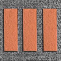 Gạch thẻ ốp tường ngoại thất màu đỏ cam 45x145mm 45806