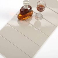 Gạch thẻ trang trí Medici màu xám nhạt bóng phẳng 100*300mm M1302