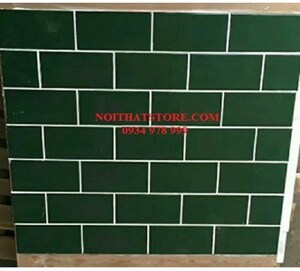 Gạch thẻ xanh rêu bóng phẳng
