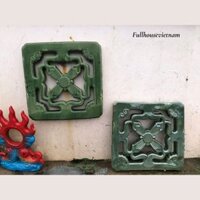 Gậch thông gió gốm sứ - thông gió đất nung 40x40cm - gạch hoa gió Bát Tràng - thông gió hoa cúc, ...