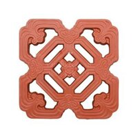 Gạch thông gió hoa cổ men đỏ (30×30)