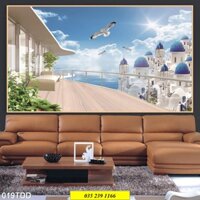 Gạch tranh 3D đại dương biển cả 155e