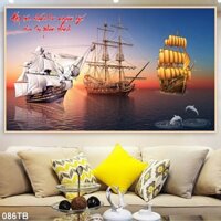 Gạch tranh - thuyền buồm