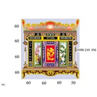 Gạch tranh trang trí phòng thờ chất liệu gạch men