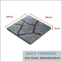 Gạch vỉa hè Đá Rối lát sân, lát vỉa hè, Gạch Terrazzo Đá Rối SAKO cao cấp 3cm mác cao [Giá theo m2]