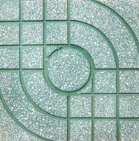 Gạch vỉa hè terrazzo mắt nai 30×30 QP1 màu xanh
