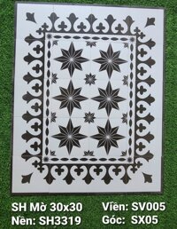Gạch viền & gạch góc bông trang trí men mờ lát nền Kim Long mã gạch SV005-SX05 gạch loại 1 kích thước 30x30