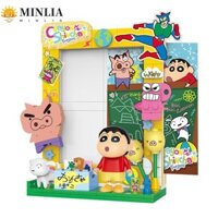 Gạch xếp hình MINLIA Doremon, Tủ lạnh ngoại vi Anime Crayon Shin-Chan Khối xây dựng, Tủ lạnh Phim hoạt hình Kawaii Doremon Khung ảnh Trang trí nhà cửa