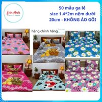 Ga/Drap lẻ thun lạnh in 3D HÀN QUỐC -CAO CẤP (size 1.4*2m nệm dưới 20cm)