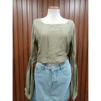 GAGO thanh lý - Áo kiểu cổ vuông bymo - Size S