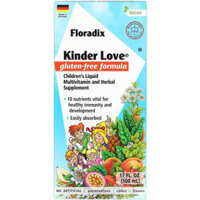 Gaia Herbs Floradix Kinder Love Children’s Liquid Multivitamin and Herbal Supplement Gluten Free 17 fl oz (500 ml)