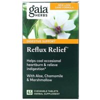 Gaia Herbs Reflux Relief 45 Chewable Tablets