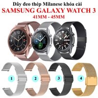 [Galaxy Watch 3] Dây đeo thép lưới Milanese khóa cài Samsung Galaxy Watch 3