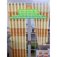 Gấm Hoa Văn Hoa Cam Phối Kem - Giá Của 1 Tấm Rèm Thẳng (Chưa Bao Gồm Thanh Treo) Cản Nắng Cản Sáng 70%,Bền Màu