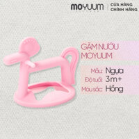 Gặm nướu silicon Moyuum - 3m+ - Hình ngựa - Màu hồng