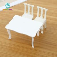 Gamchiano 1: 12 Bộ Bàn Và Ghế Nhà Búp Bê Gỗ DIY Sở Thích Thủ Công Cho Bé Gái Trẻ Em Bé Trai