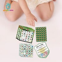Gamchiano 24 Thẻ trò chơi Bingo theo chủ đề bóng đá Trò chơi ngày lễ dành cho bạn cùng lớp Hàng xóm Đồng nghiệp