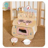 Gamchiano Giả Vờ Chơi Bộ Nhà Bếp Đồ Chơi Nấu Ăn Bằng Gỗ Giả Vờ Nấu Ăn Mô Phỏng Cho Nhà Hàng Ngoài Trời Trong Nhà Đảng Ủng Hộ