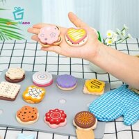 Gamchiano Kids Baking Set Đồ chơi sáng tạo Máy làm bánh quy Chơi phụ kiện nhà bếp cho trẻ em