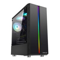 Gaming Case, Mid-Tower ATX/M-ATX/ITX PC Gaming Computer Case, Tempered Glass Side Panel, Supports Water Cooling, 8 Fan Positions