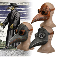 Gamma Baby-Plague Doctor Mask Retro Leather Steampunk Halloween Costume Long Nose Bird Beak Cosplay Props