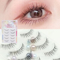 Gắn mi giả Meng Jie Shang Pin lông mi tự nhiên | Mi Giả Thủ Công 10 CÁI A05 Búp bê barbie tự nhiên