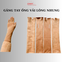 Găng bao ống tay nỉ lót lông dày giữ ấm mùa đông, chống nắng vớ tay ủ kem SUNHY