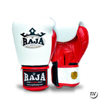 Găng Boxing Raja Đỏ Trắng – Da Bò