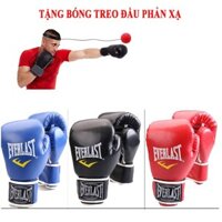 Găng Đấm Bốc MMa Everlast Chính Hãng + Tặng Kèm Bóng Phản Xạ Treo Đầu