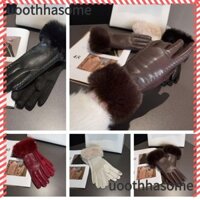 Găng tay ấm áp mùa đông UOOTHASHASOME, Găng tay nữ bằng da PU lót nhiệt, cho thời tiết lạnh với lông giả Viền quà tặng Găng tay dự tiệc