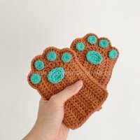 Găng tay, bao tay gấu/ mèo thủ công bằng len