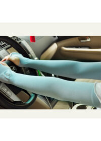 Găng Tay Bao Tay Ống Chống Nắng Cao Cấp Unisex - Xanh Nhạt