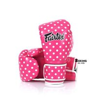 GĂNG TAY BOXING FAIRTEX POLKA DOT HỒNG CHẤM BI