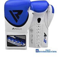 Găng tay boxing RDX BOXING GLOVES LEATHER PRO FA2 BLUE SIZE 10oz