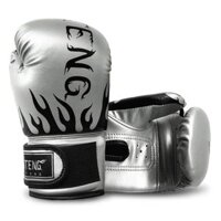 Găng tay Boxing trẻ em 8-14 tuổi tập đấm bốc, muay thái - Silver
