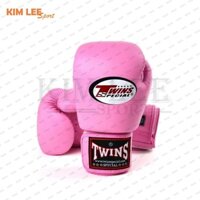 Găng tay boxing Twins air flow BGVL3 cao cấp chính hãng da bò màu hồng
