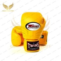 Găng tay boxing Twins air flow BGVL3 cao cấp chính hãng da bò màu vàng