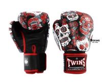 GĂNG TAY BOXING TWINS SKULL & FLOWER ĐỎ / ĐEN