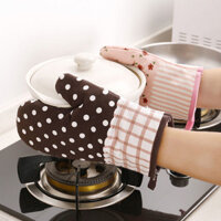 Găng tay cách nhiệt Nhiệt độ cao và chống đóng cặn Lò nướng dày cách nhiệt Dụng cụ nướng lò vi sóng đặc biệt cho nhà bếp và gia đình 隔热手套耐高温防烫加厚防热烤箱专用微波炉烘焙工具厨房家用