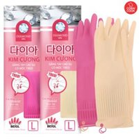 Găng Tay Cao Su Bao Tay Rửa Chén Có Móc Treo - Size L
